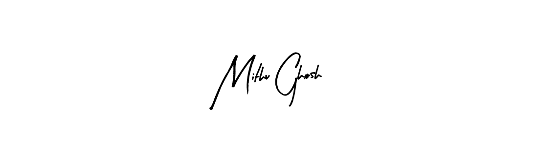 How to make Mithu Ghosh name signature. Use Arty Signature style for creating short signs online. This is the latest handwritten sign. Mithu Ghosh signature style 8 images and pictures png