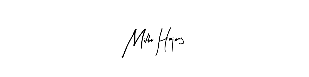 How to make Mithu Hajong name signature. Use Arty Signature style for creating short signs online. This is the latest handwritten sign. Mithu Hajong signature style 8 images and pictures png