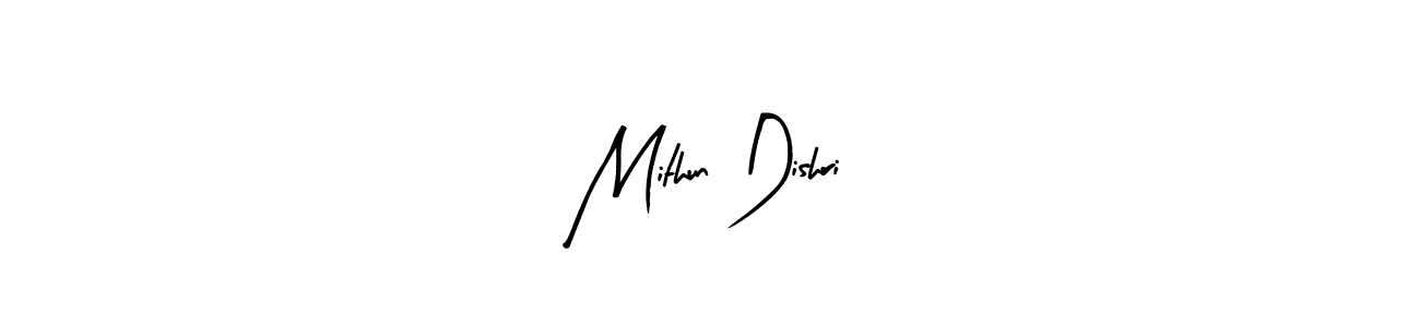 Use a signature maker to create a handwritten signature online. With this signature software, you can design (Arty Signature) your own signature for name Mithun Dishri. Mithun Dishri signature style 8 images and pictures png