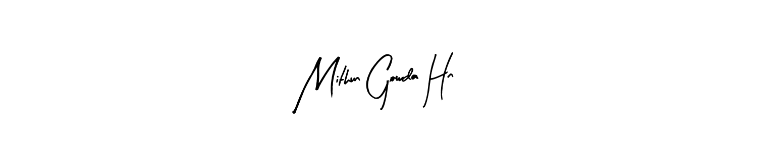 Mithun Gowda Hn stylish signature style. Best Handwritten Sign (Arty Signature) for my name. Handwritten Signature Collection Ideas for my name Mithun Gowda Hn. Mithun Gowda Hn signature style 8 images and pictures png