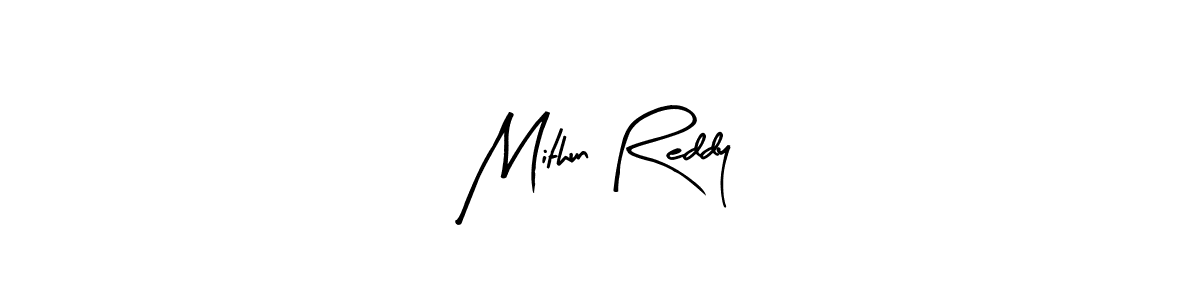 Use a signature maker to create a handwritten signature online. With this signature software, you can design (Arty Signature) your own signature for name Mithun Reddy. Mithun Reddy signature style 8 images and pictures png