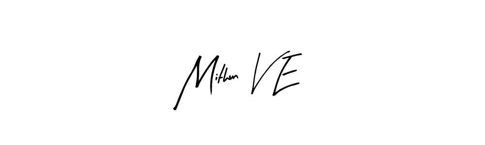 This is the best signature style for the Mithun V E name. Also you like these signature font (Arty Signature). Mix name signature. Mithun V E signature style 8 images and pictures png