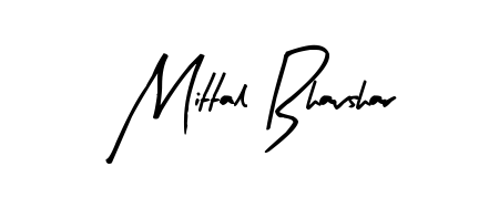 Use a signature maker to create a handwritten signature online. With this signature software, you can design (Arty Signature) your own signature for name Mittal Bhavshar. Mittal Bhavshar signature style 8 images and pictures png