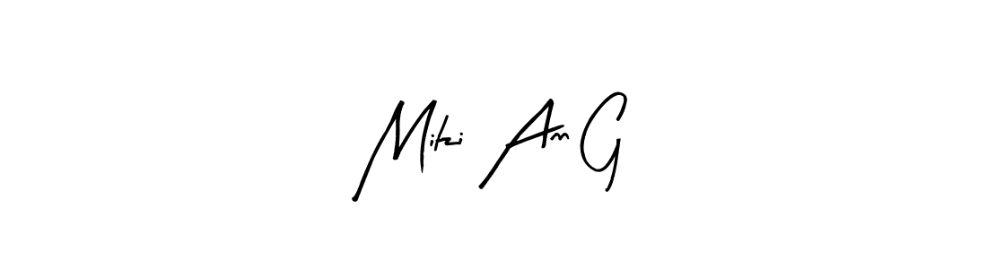 You can use this online signature creator to create a handwritten signature for the name Mitzi Ann G. This is the best online autograph maker. Mitzi Ann G signature style 8 images and pictures png