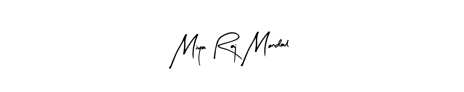 Make a beautiful signature design for name Miya Raj Mondal. With this signature (Arty Signature) style, you can create a handwritten signature for free. Miya Raj Mondal signature style 8 images and pictures png