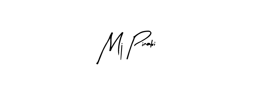 Mj Pinaki stylish signature style. Best Handwritten Sign (Arty Signature) for my name. Handwritten Signature Collection Ideas for my name Mj Pinaki. Mj Pinaki signature style 8 images and pictures png