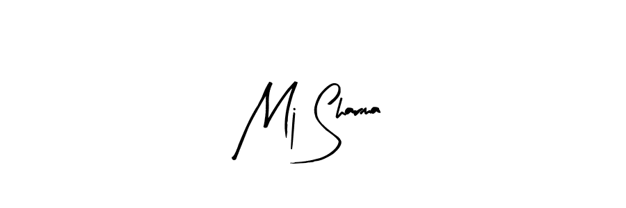 Make a beautiful signature design for name Mj Sharma. With this signature (Arty Signature) style, you can create a handwritten signature for free. Mj Sharma signature style 8 images and pictures png