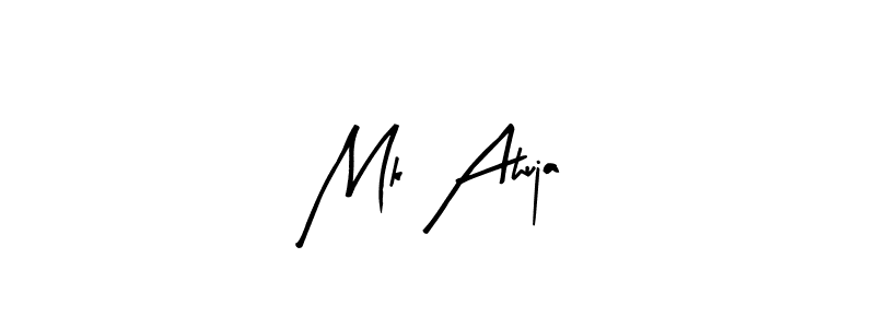 Create a beautiful signature design for name Mk Ahuja. With this signature (Arty Signature) fonts, you can make a handwritten signature for free. Mk Ahuja signature style 8 images and pictures png