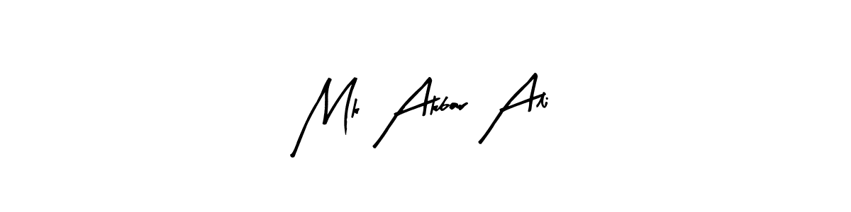 Make a beautiful signature design for name Mk Akbar Ali. With this signature (Arty Signature) style, you can create a handwritten signature for free. Mk Akbar Ali signature style 8 images and pictures png