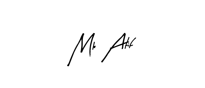 How to make Mk Atif name signature. Use Arty Signature style for creating short signs online. This is the latest handwritten sign. Mk Atif signature style 8 images and pictures png