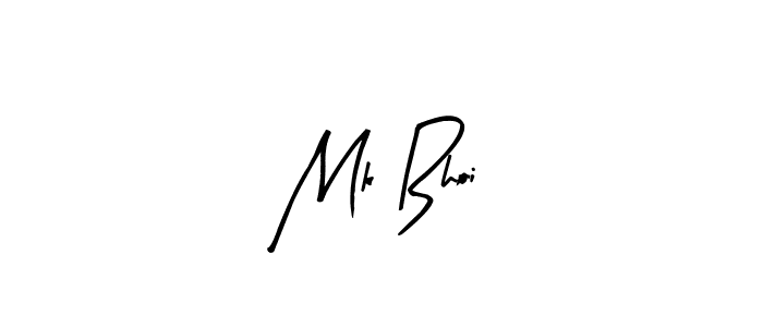 The best way (Arty Signature) to make a short signature is to pick only two or three words in your name. The name Mk Bhoi include a total of six letters. For converting this name. Mk Bhoi signature style 8 images and pictures png