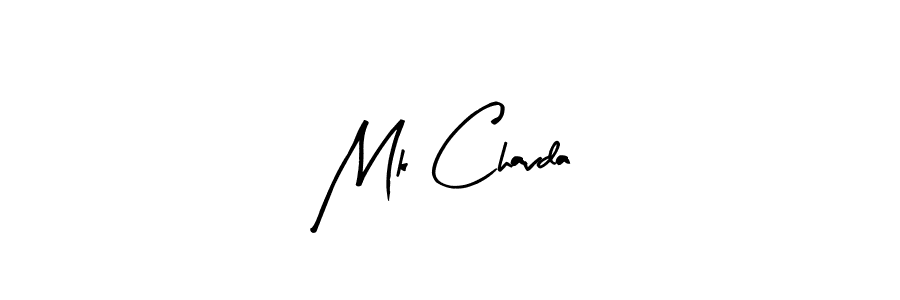 Mk Chavda stylish signature style. Best Handwritten Sign (Arty Signature) for my name. Handwritten Signature Collection Ideas for my name Mk Chavda. Mk Chavda signature style 8 images and pictures png