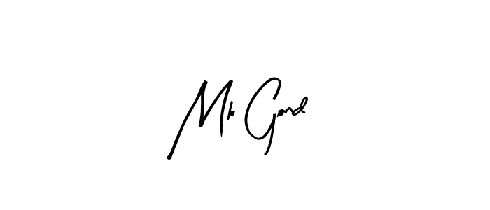 Make a beautiful signature design for name Mk Gond. With this signature (Arty Signature) style, you can create a handwritten signature for free. Mk Gond signature style 8 images and pictures png