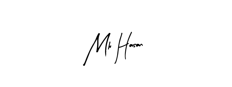 How to make Mk Hasan name signature. Use Arty Signature style for creating short signs online. This is the latest handwritten sign. Mk Hasan signature style 8 images and pictures png