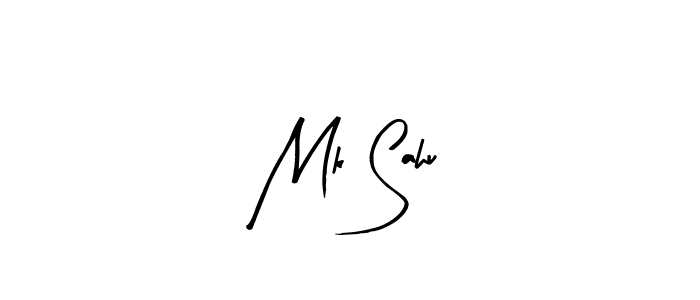 Similarly Arty Signature is the best handwritten signature design. Signature creator online .You can use it as an online autograph creator for name Mk Sahu. Mk Sahu signature style 8 images and pictures png