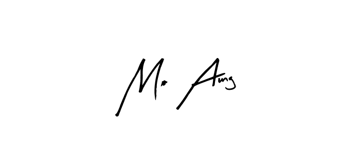 Arty Signature is a professional signature style that is perfect for those who want to add a touch of class to their signature. It is also a great choice for those who want to make their signature more unique. Get Mo Aung name to fancy signature for free. Mo Aung signature style 8 images and pictures png