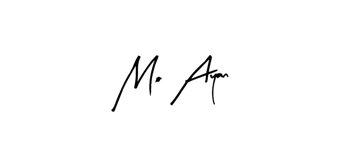 Make a beautiful signature design for name Mo Ayan. With this signature (Arty Signature) style, you can create a handwritten signature for free. Mo Ayan signature style 8 images and pictures png
