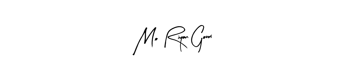 How to Draw Mo Riyan Gouri signature style? Arty Signature is a latest design signature styles for name Mo Riyan Gouri. Mo Riyan Gouri signature style 8 images and pictures png
