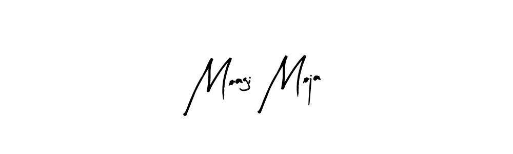 How to make Moagi Moja name signature. Use Arty Signature style for creating short signs online. This is the latest handwritten sign. Moagi Moja signature style 8 images and pictures png