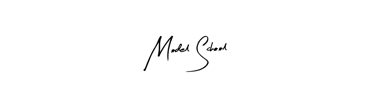 Make a beautiful signature design for name Model School. Use this online signature maker to create a handwritten signature for free. Model School signature style 8 images and pictures png