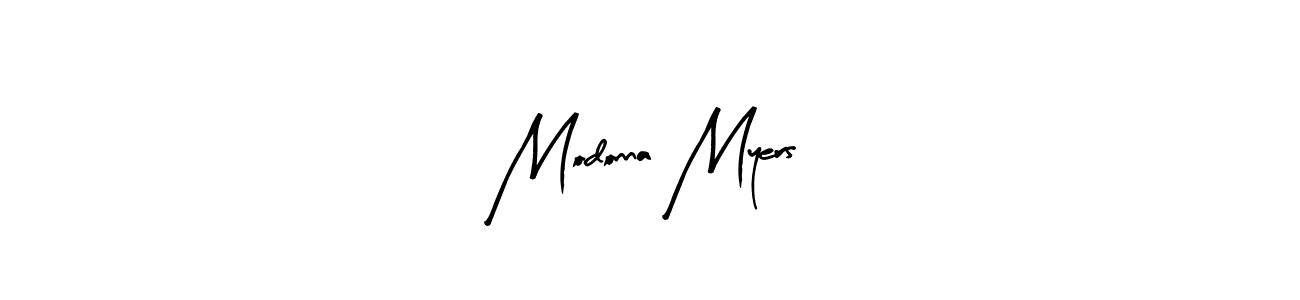 How to make Modonna Myers name signature. Use Arty Signature style for creating short signs online. This is the latest handwritten sign. Modonna Myers signature style 8 images and pictures png