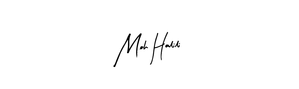 You should practise on your own different ways (Arty Signature) to write your name (Moh Halili) in signature. don't let someone else do it for you. Moh Halili signature style 8 images and pictures png