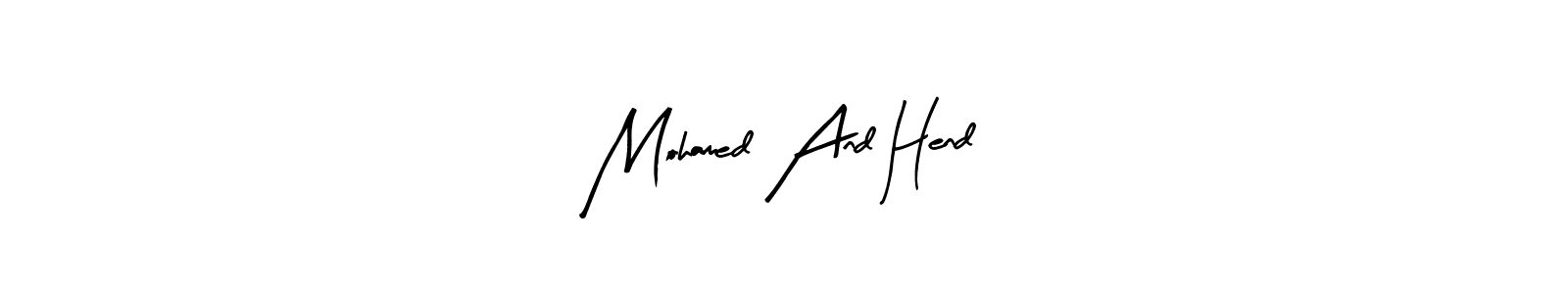 Mohamed And Hend stylish signature style. Best Handwritten Sign (Arty Signature) for my name. Handwritten Signature Collection Ideas for my name Mohamed And Hend. Mohamed And Hend signature style 8 images and pictures png