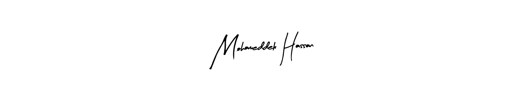Design your own signature with our free online signature maker. With this signature software, you can create a handwritten (Arty Signature) signature for name Mohameddek Hassan. Mohameddek Hassan signature style 8 images and pictures png