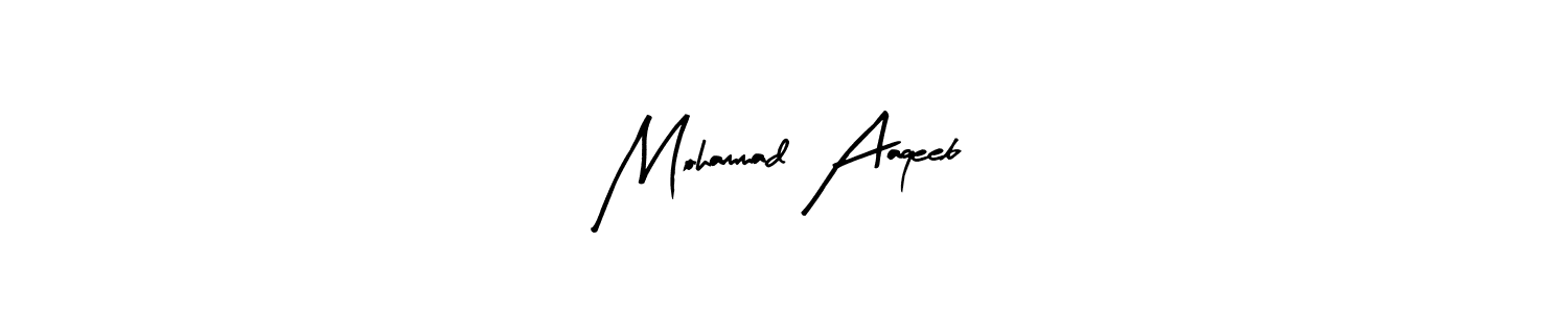 Design your own signature with our free online signature maker. With this signature software, you can create a handwritten (Arty Signature) signature for name Mohammad Aaqeeb. Mohammad Aaqeeb signature style 8 images and pictures png