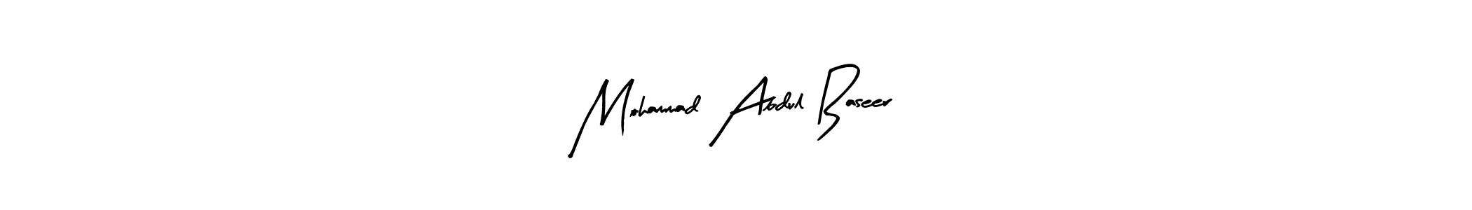 Design your own signature with our free online signature maker. With this signature software, you can create a handwritten (Arty Signature) signature for name Mohammad Abdul Baseer. Mohammad Abdul Baseer signature style 8 images and pictures png