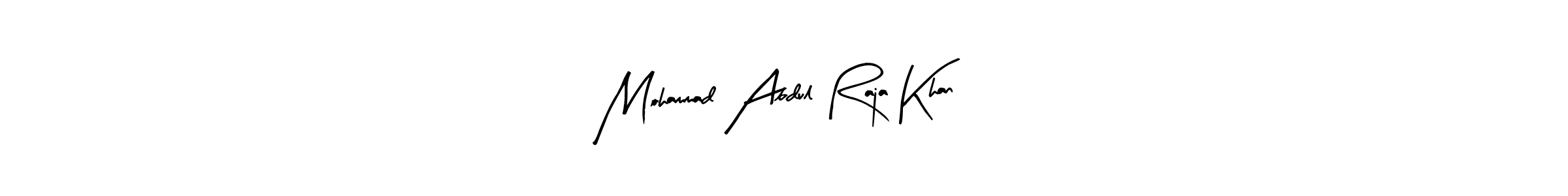 How to make Mohammad Abdul Raja Khan name signature. Use Arty Signature style for creating short signs online. This is the latest handwritten sign. Mohammad Abdul Raja Khan signature style 8 images and pictures png