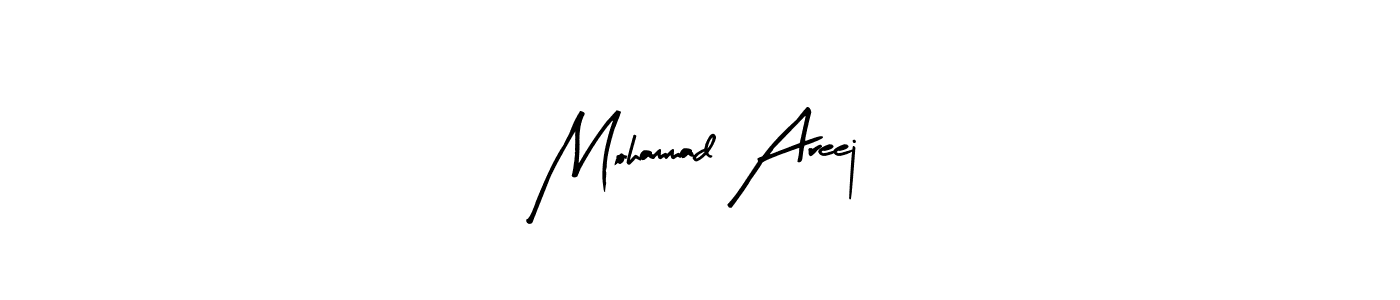 if you are searching for the best signature style for your name Mohammad Areej. so please give up your signature search. here we have designed multiple signature styles  using Arty Signature. Mohammad Areej signature style 8 images and pictures png