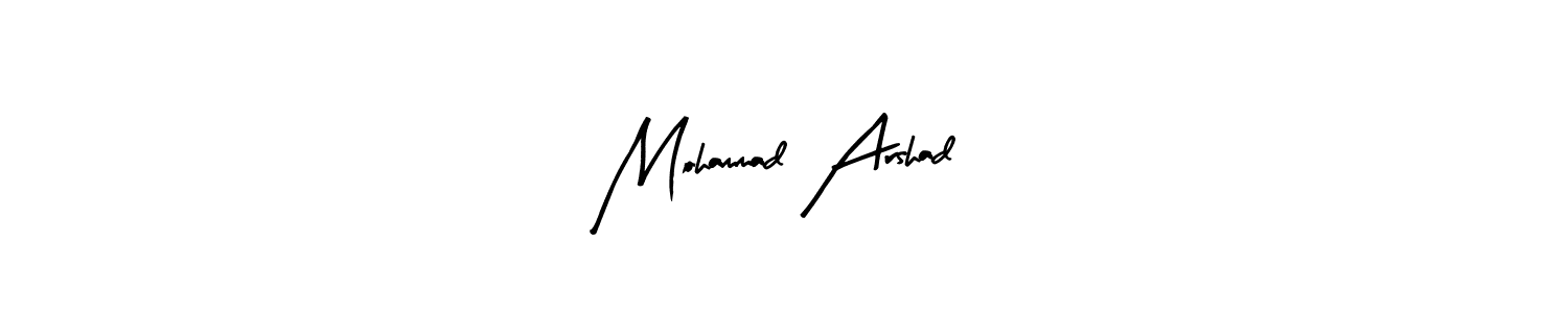 Design your own signature with our free online signature maker. With this signature software, you can create a handwritten (Arty Signature) signature for name Mohammad Arshad. Mohammad Arshad signature style 8 images and pictures png