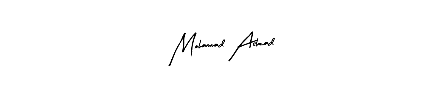 How to make Mohammad Ashzad name signature. Use Arty Signature style for creating short signs online. This is the latest handwritten sign. Mohammad Ashzad signature style 8 images and pictures png