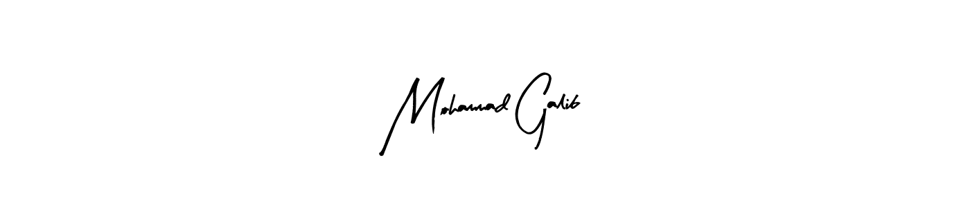 The best way (Arty Signature) to make a short signature is to pick only two or three words in your name. The name Mohammad Galib include a total of six letters. For converting this name. Mohammad Galib signature style 8 images and pictures png