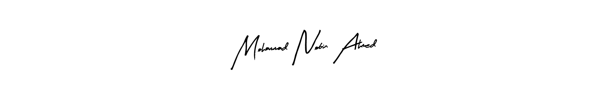 You can use this online signature creator to create a handwritten signature for the name Mohammad Nobin Ahmed. This is the best online autograph maker. Mohammad Nobin Ahmed signature style 8 images and pictures png