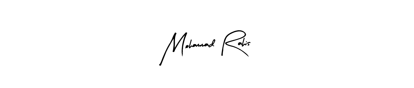 Use a signature maker to create a handwritten signature online. With this signature software, you can design (Arty Signature) your own signature for name Mohammad Rahis. Mohammad Rahis signature style 8 images and pictures png