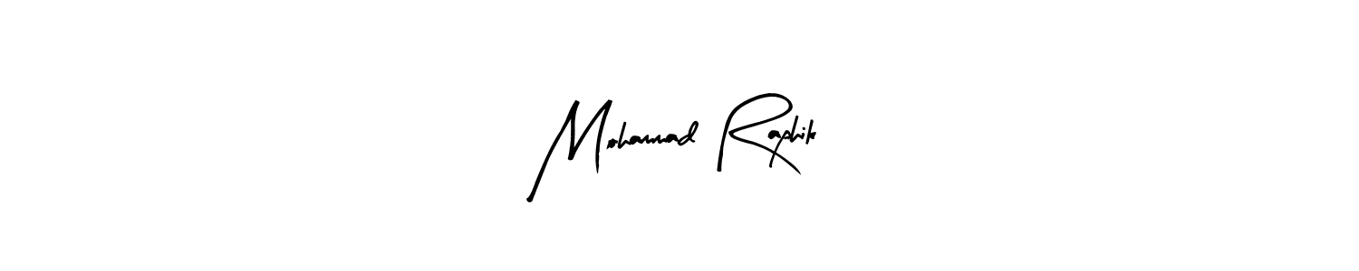 Create a beautiful signature design for name Mohammad Raphik. With this signature (Arty Signature) fonts, you can make a handwritten signature for free. Mohammad Raphik signature style 8 images and pictures png