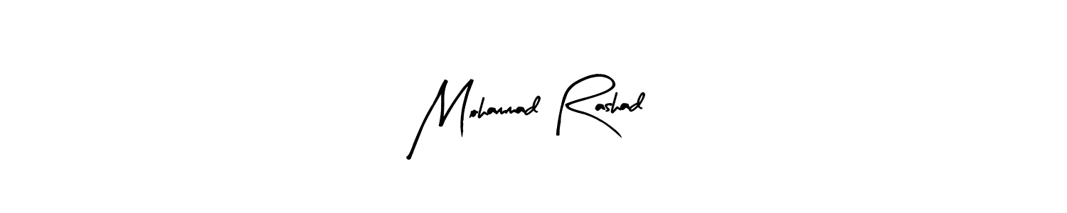 How to make Mohammad Rashad name signature. Use Arty Signature style for creating short signs online. This is the latest handwritten sign. Mohammad Rashad signature style 8 images and pictures png