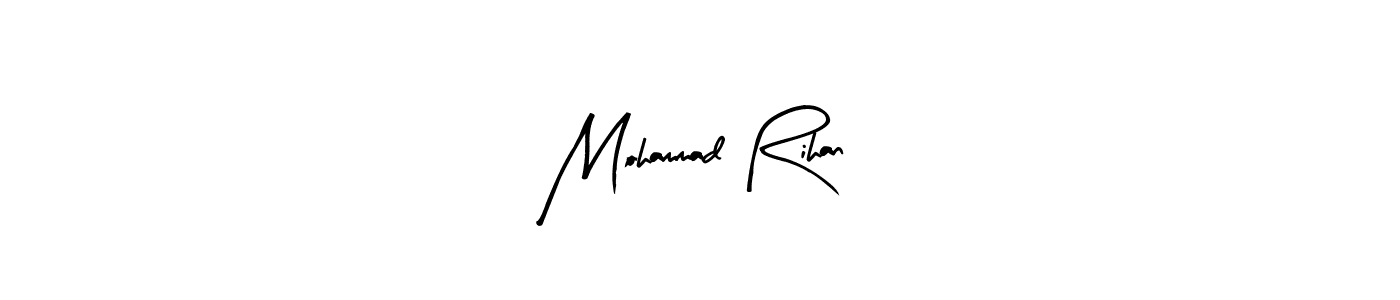 Design your own signature with our free online signature maker. With this signature software, you can create a handwritten (Arty Signature) signature for name Mohammad Rihan. Mohammad Rihan signature style 8 images and pictures png