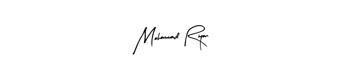 Similarly Arty Signature is the best handwritten signature design. Signature creator online .You can use it as an online autograph creator for name Mohammad Riyan. Mohammad Riyan signature style 8 images and pictures png