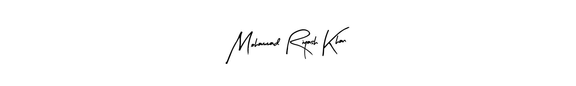 Arty Signature is a professional signature style that is perfect for those who want to add a touch of class to their signature. It is also a great choice for those who want to make their signature more unique. Get Mohammad Riyash Khan name to fancy signature for free. Mohammad Riyash Khan signature style 8 images and pictures png
