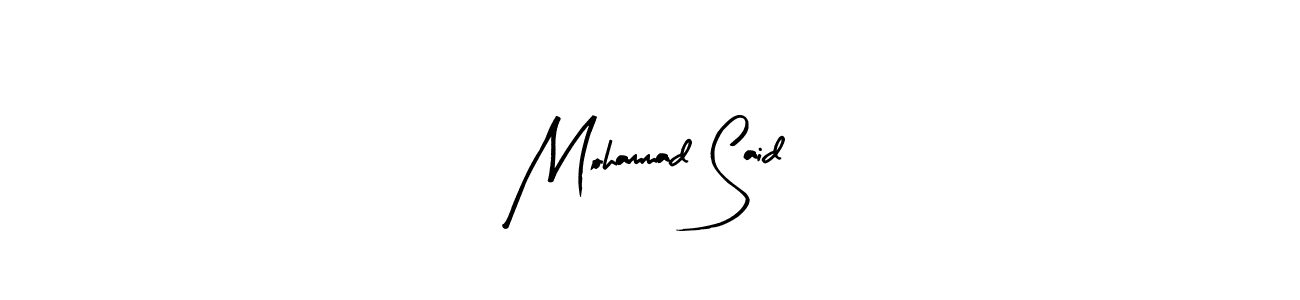 Arty Signature is a professional signature style that is perfect for those who want to add a touch of class to their signature. It is also a great choice for those who want to make their signature more unique. Get Mohammad Said name to fancy signature for free. Mohammad Said signature style 8 images and pictures png