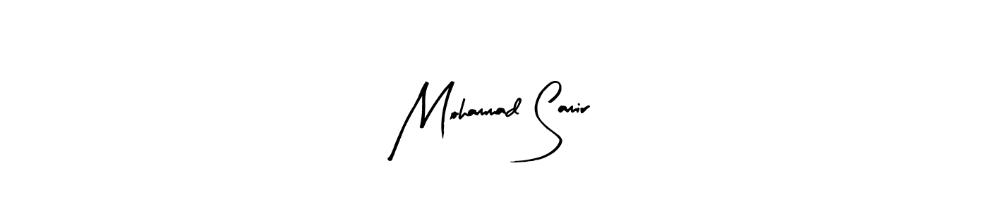How to make Mohammad Samir name signature. Use Arty Signature style for creating short signs online. This is the latest handwritten sign. Mohammad Samir signature style 8 images and pictures png
