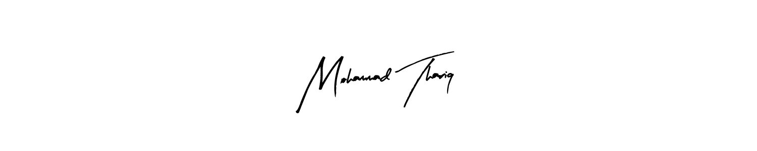 How to make Mohammad Thariq name signature. Use Arty Signature style for creating short signs online. This is the latest handwritten sign. Mohammad Thariq signature style 8 images and pictures png