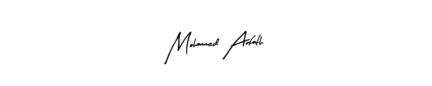 Use a signature maker to create a handwritten signature online. With this signature software, you can design (Arty Signature) your own signature for name Mohammed Arfath. Mohammed Arfath signature style 8 images and pictures png