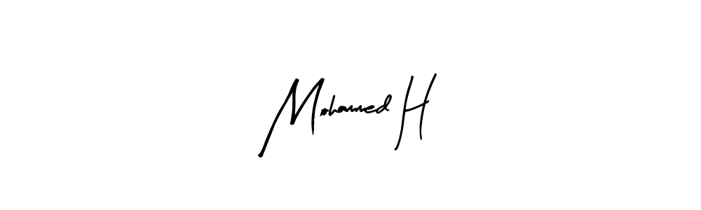 How to make Mohammed H name signature. Use Arty Signature style for creating short signs online. This is the latest handwritten sign. Mohammed H signature style 8 images and pictures png