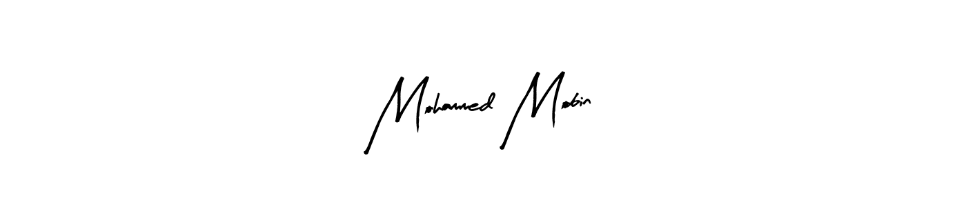 Arty Signature is a professional signature style that is perfect for those who want to add a touch of class to their signature. It is also a great choice for those who want to make their signature more unique. Get Mohammed Mobin name to fancy signature for free. Mohammed Mobin signature style 8 images and pictures png