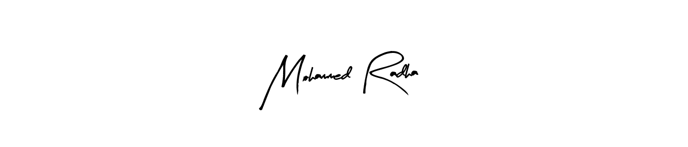 Make a beautiful signature design for name Mohammed Radha. With this signature (Arty Signature) style, you can create a handwritten signature for free. Mohammed Radha signature style 8 images and pictures png