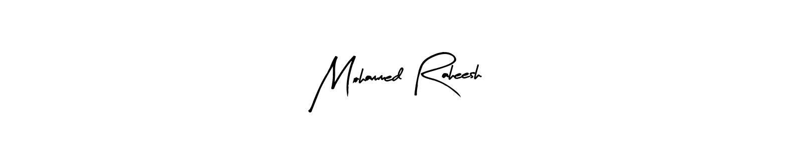 Arty Signature is a professional signature style that is perfect for those who want to add a touch of class to their signature. It is also a great choice for those who want to make their signature more unique. Get Mohammed Raheesh name to fancy signature for free. Mohammed Raheesh signature style 8 images and pictures png